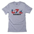 thumbnail image 1 of Czech Republic Archery - Olympic Games - Rio - Flag Men's Grey T-Shirt, 1 of 2