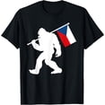 thumbnail image 1 of Czech Republic Bigfoot T-Shirt mens t shirt，black，women，funny，misfits，men，journey，t-shirt, 1 of 4