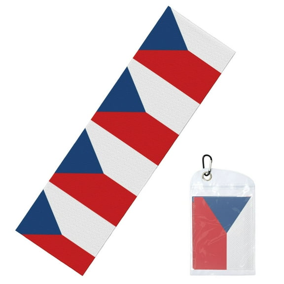 Czech Republic Cooling Towel 39.4"X11.8" Ice Sweat Towel Face Cooling Neck Cooler Wraps For Sports