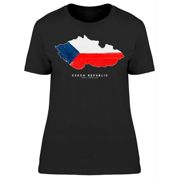 Czech Republic Countrie Map T-Shirt Women -Image by Shutterstock, Female XX-Large