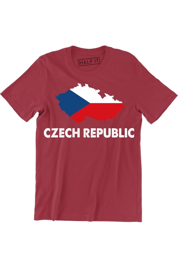 Czech Republic Country Crest Flag Colors Nationality Ethnic Pride -Men's Tee