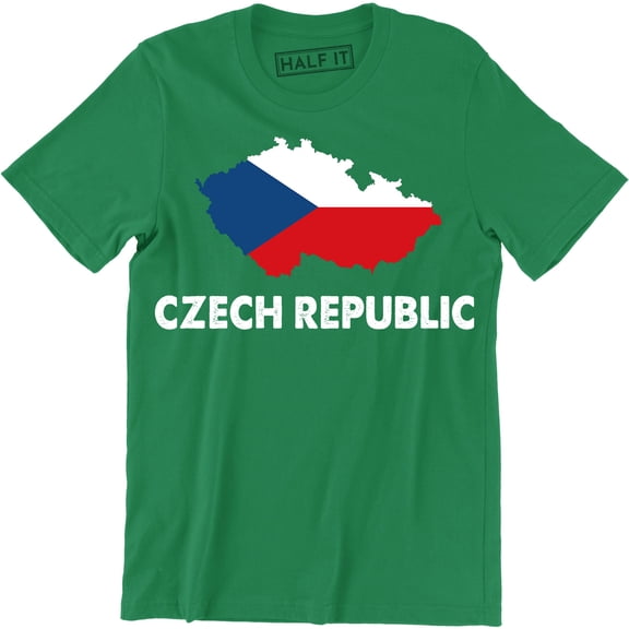 Czech Republic Country Crest Flag Colors Nationality Ethnic Pride -Men's Tee