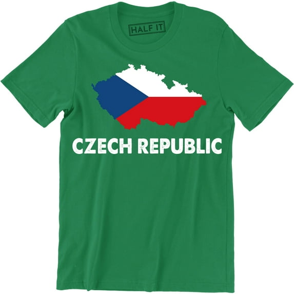 Czech Republic Country Crest Flag Colors Nationality Ethnic Pride -Men's Tee