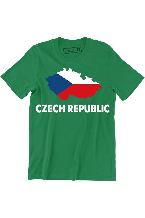Czech Republic Country Crest Flag Colors Nationality Ethnic Pride -Men's Tee