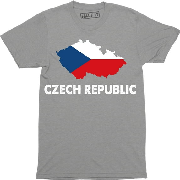 Czech Republic Country Crest Flag Colors Nationality Ethnic Pride -Men's Tee