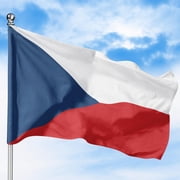 Czech Republic Czechia Outdoor Flag 1x1.5ft by DreamController - Durable, Fade-Resistant Polyester, Double-Stitched, Brass Grommets - HD Printed Eastern Europe Flag - Made in USA