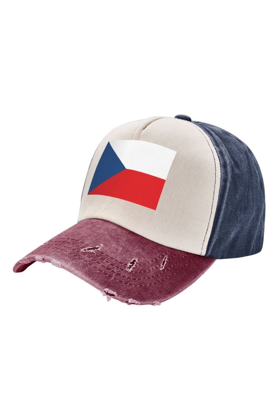 Czech Republic Distressed Baseball Cap Dad Hats for Men Women Vintage Trucker Hat Low Profile Ball Caps