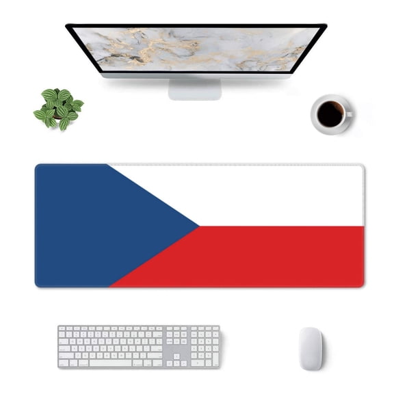 Czech Republic Large Gaming Mousepad For Office Computers Laptop Table Mouse Mat Accessory 11.8 X 31.5 Inches