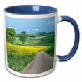 thumbnail image 1 of 3drose, Czech Republic, Moravia, Spring Farm Fields., 11oz Two-tone Blue Mug, 1 of 6