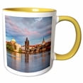 thumbnail image 1 of 3drose, Czech Republic, Prague. Charles Bridge and Vltava River., 11oz Two-tone Yellow Mug, 1 of 6