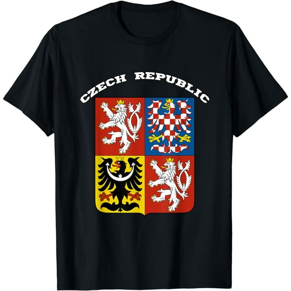 Czech Republic T-shirt Coat of arms Tee Flag souvenir Prague T-Shirt mens t shirt,black,women,funny,misfits,men,journey,t-shirt