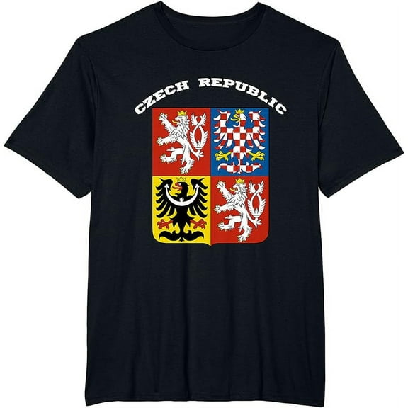 Czech Republic T-shirt Coat of arms Tee Flag souvenir Prague T-Shirt