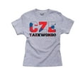 thumbnail image 1 of Czech Republic Taekwondo - Olympic Games - Rio - Flag Girl's Cotton Youth Grey T-Shirt, 1 of 2