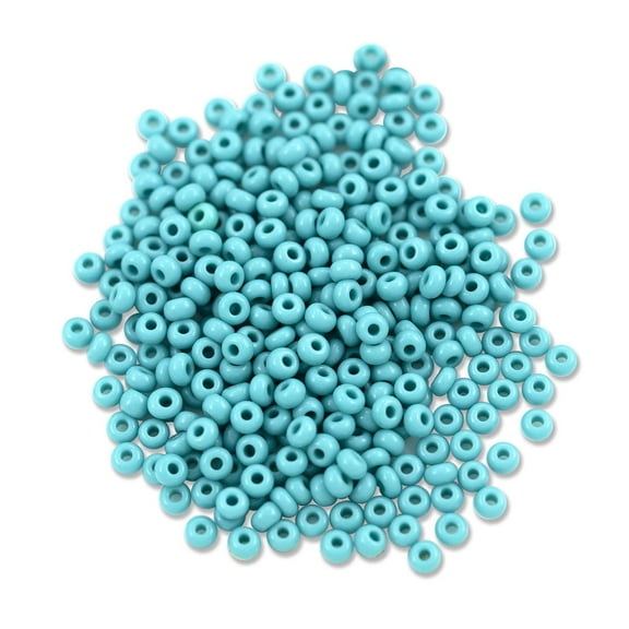Czech Seed Bead 8/0 (3mm) Opaque Turquoise (10 Grams)