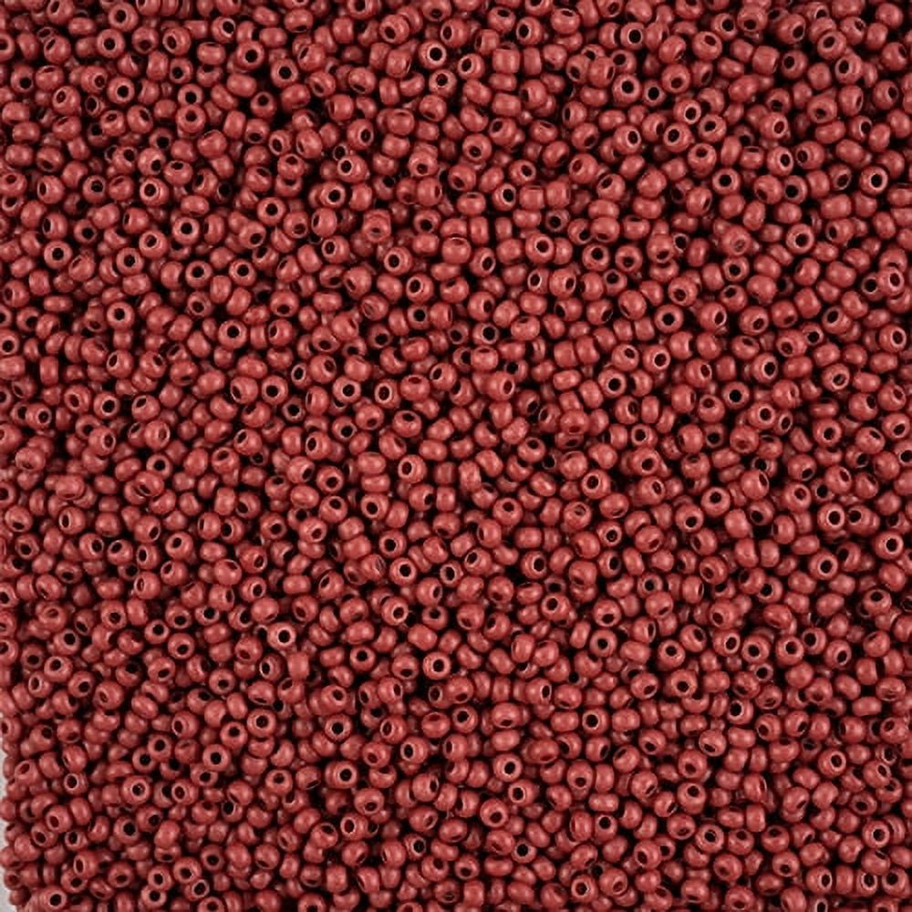 John Bead Czech Seed Beads 10/0 Terra Intensive Brown Matte, 500g
