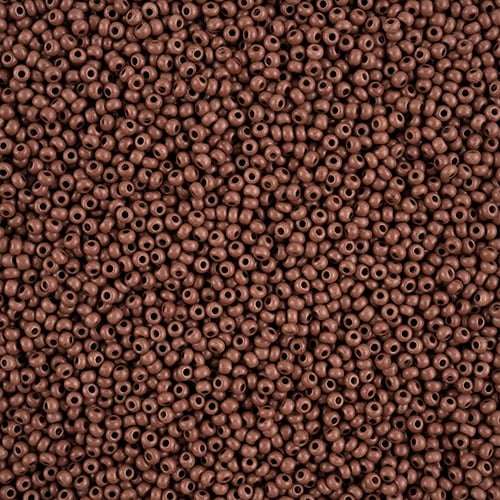 John Bead Czech Seed Beads 10/0 Terra Intensive Dark Brown Matte, 500g