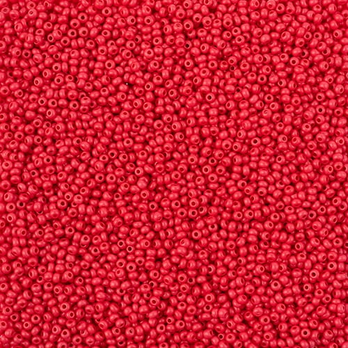 John Bead Czech Seed Beads 11/0 Terra Intensive, Red Matte, 250g