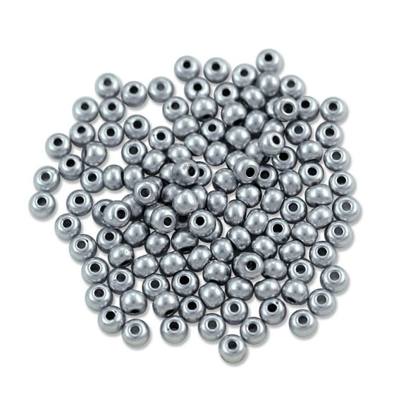 Czech Seed Beads - 6/0 Matte Silver (10 Grams)