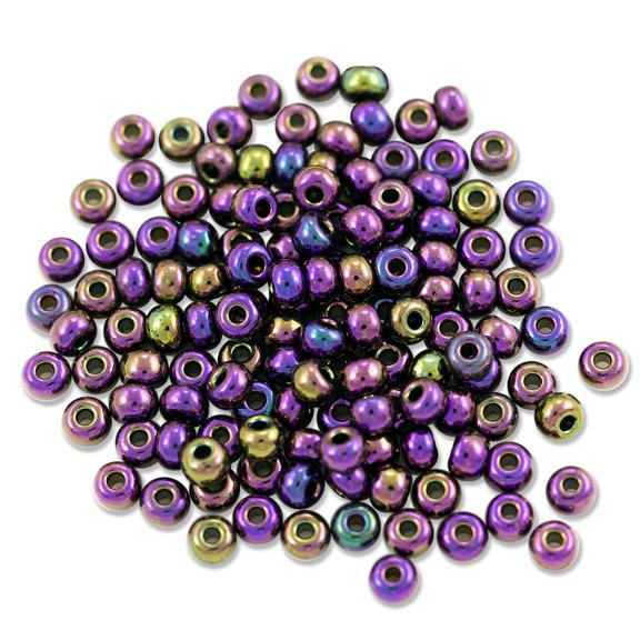 Czech Seed Beads - 6/0 Purple Iris (10 Grams)