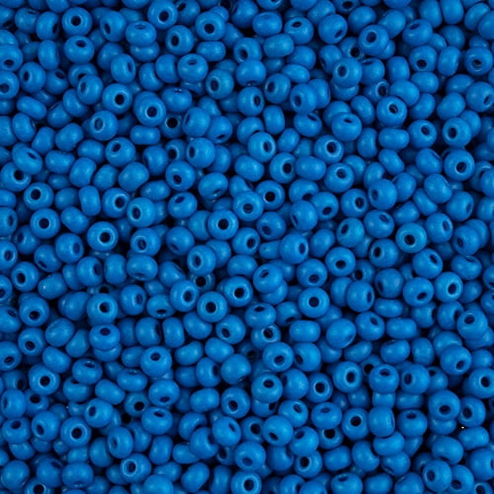 John Bead Czech Seed Beads 6/0 Terra Intensive Blue Matte, 500g