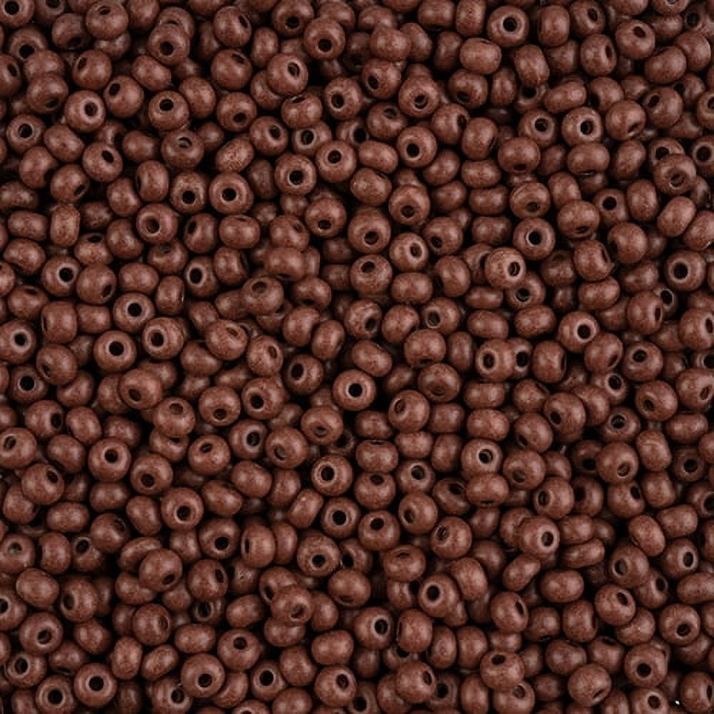 John Bead Czech Seed Beads 6/0 Terra Intensive Dark Brown Matte, 500g