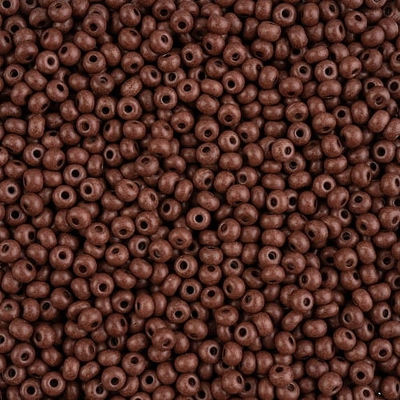 John Bead Czech Seed Beads 6/0 Terra Intensive Dark Brown Matte, 500g