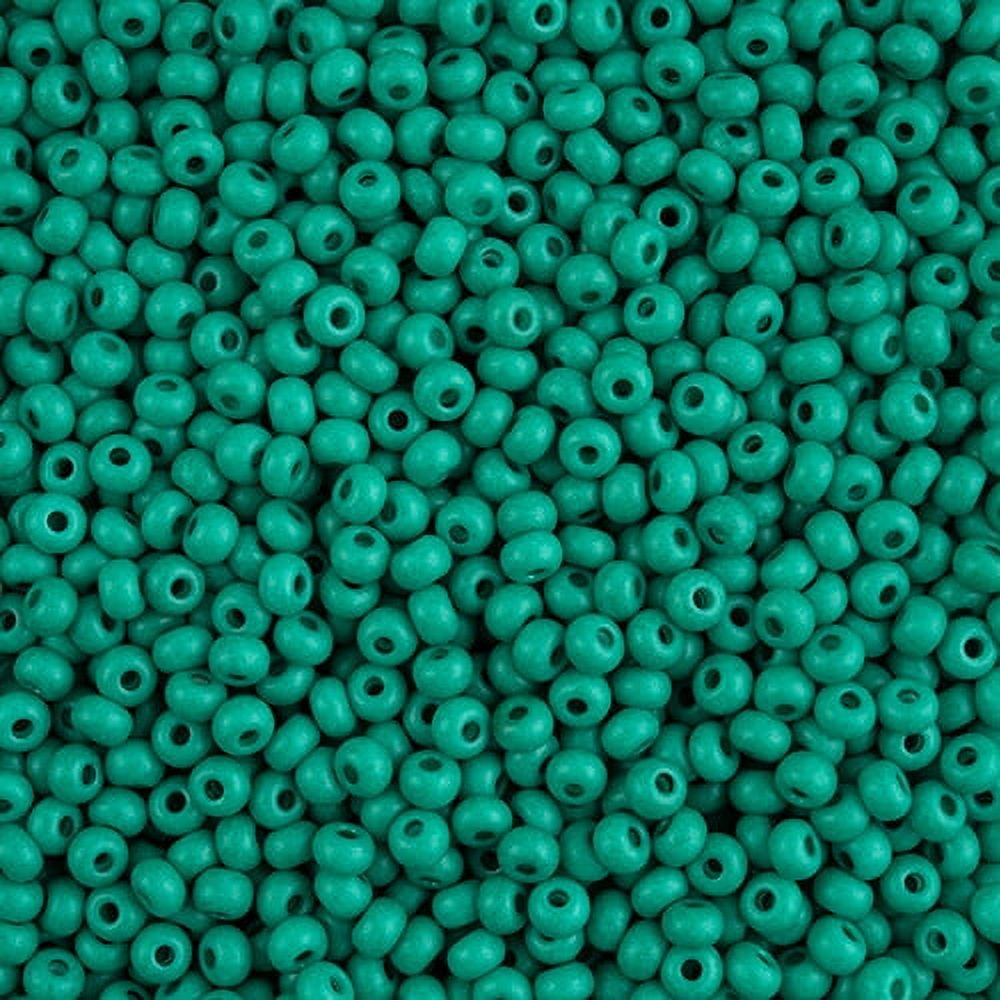 John Bead Czech Seed Beads 6/0 Terra Intensive Dark Green Matte, 500g