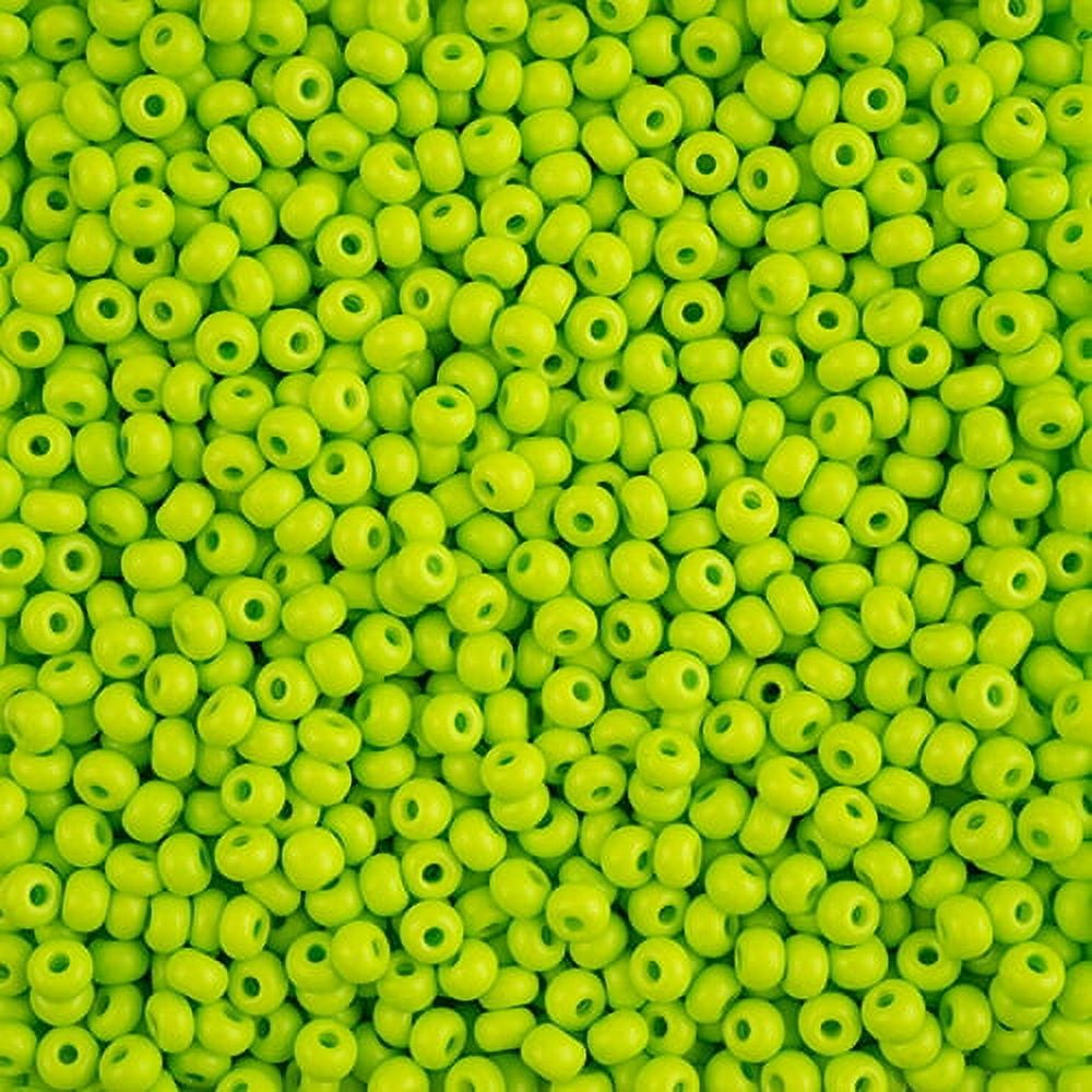 John Bead Czech Seed Beads 6/0 Terra Intensive Light Green Matte, 500g