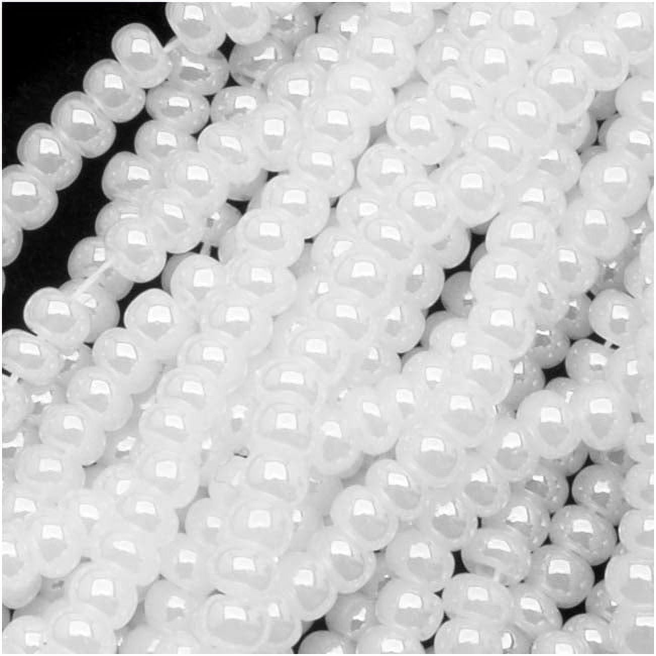 Czech Seed Beads Size 11/0 White Pearl (1 Hank/4000 Beads)