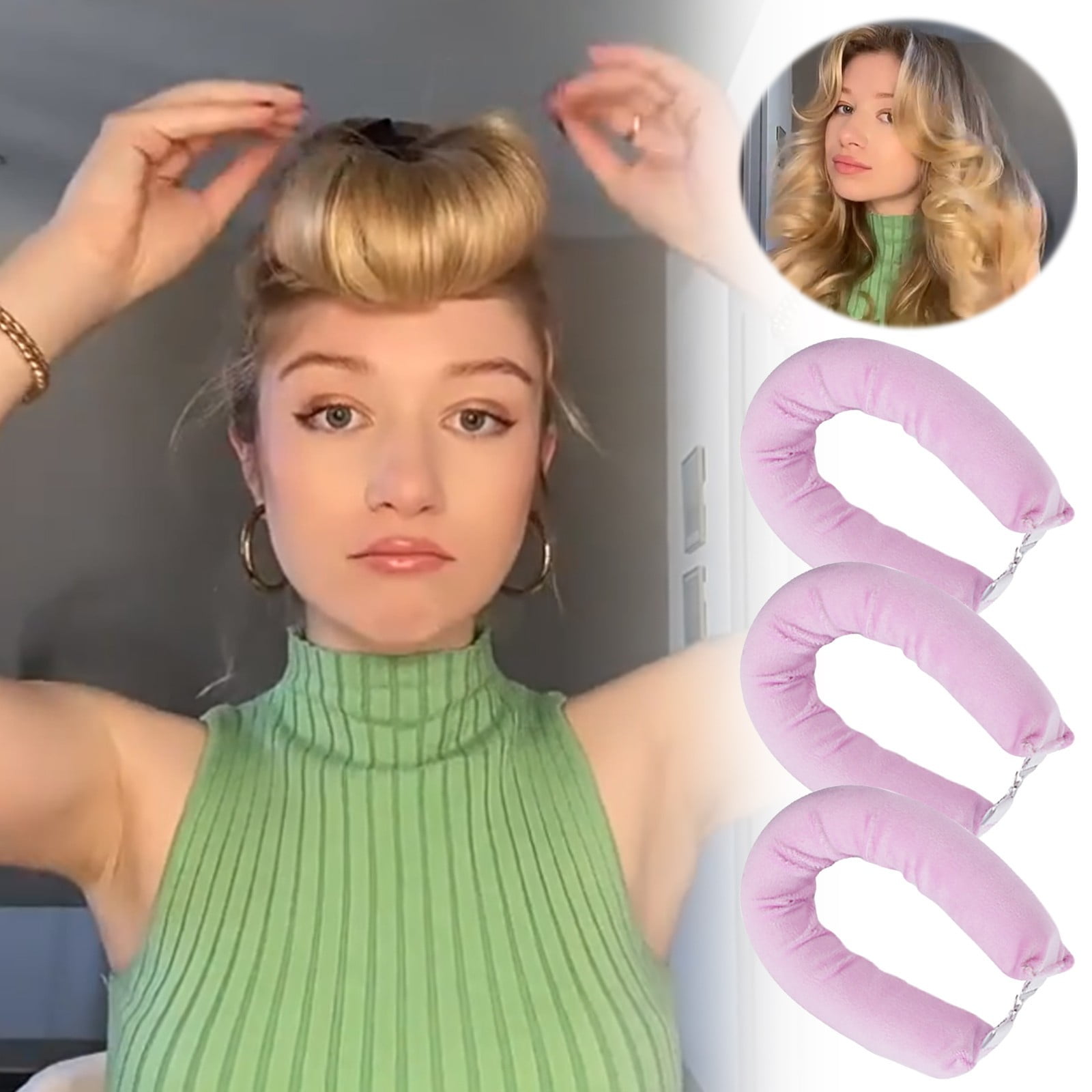 CzestPyake No Heat Curler Overnight No Heat Curling Stick Suitable For