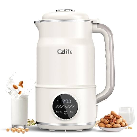 Czlife N7 Nut Milk Maker, 50oz (1.5L) Automatic Soy Milk Maker Machine for Homemade Oat Milk, Nutmilk, Juice, Milkshake, Baby Food, Grains, Almonds Milk Maker with Delay Start/Keep Warm/Clean Y101