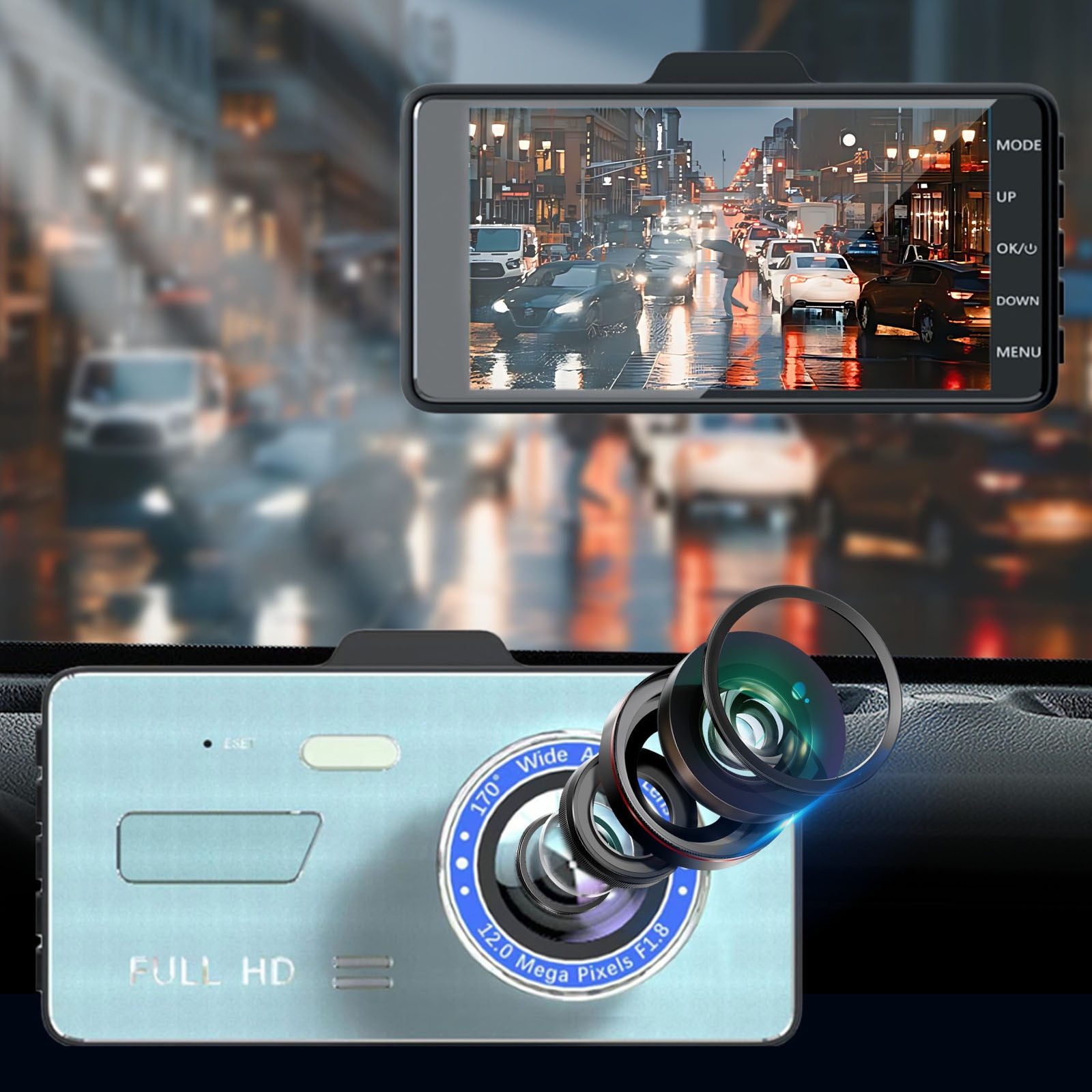 Czzoypi 1080P Event Data Recorder VCR High Definition Night Vision Wide