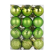 Czzoypi 24Pcs Green Christmas Tree Balls Ornaments, Christmas Tree Balls Ornaments for Tree Christmas Tree Decorations 30mm/1.18" Shatterproof Christmas Ball Ornaments Decorations for Xmas Tree Balls