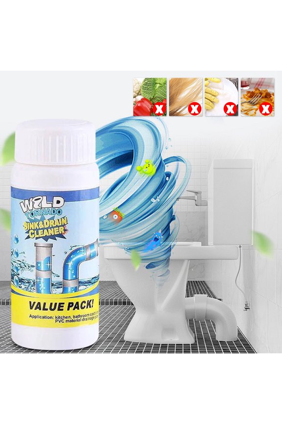 Pipe Cleaner, Unclogging Agent, Quick Foam Toilet Cleaner 2PCS (With a Pair of Gloves and a Towel)