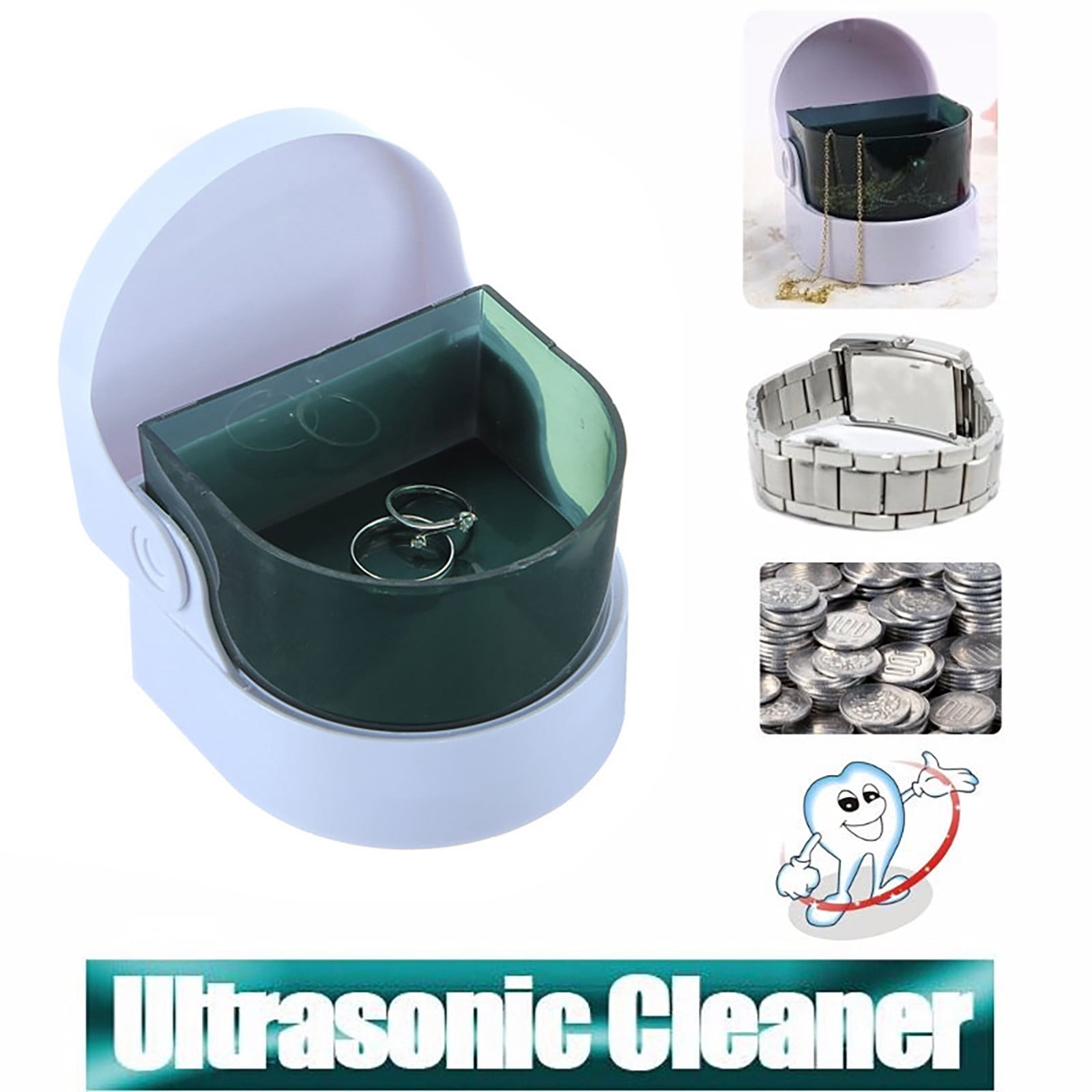 Czzoypi Portable Battery Operated Vibrating Denture Cleaner Jewelry Cleaner