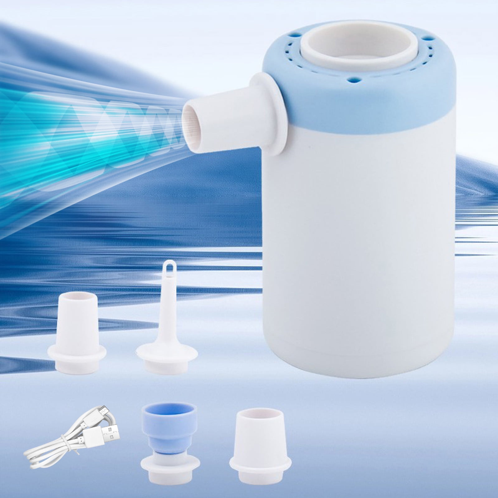 Czzoypi Portable Pump USB Rechargeable Mini Mattress Pump With 4