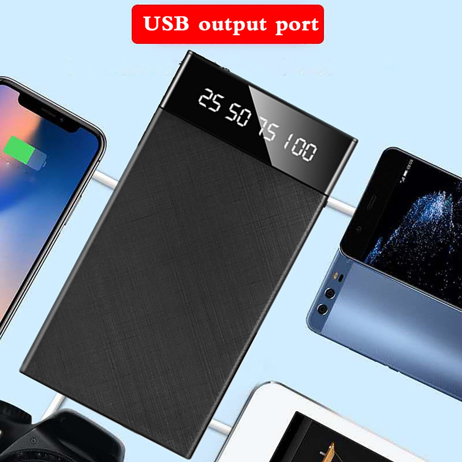 Czzoypi Power Bank (Black) Portable Charger 10000mAh Car Jump Power