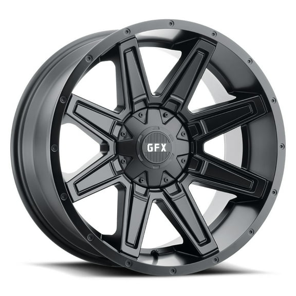 17x8.5 G-FX TR23 Matte Black Wheel 5x5/5x5.5 (-6mm)