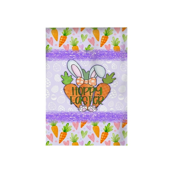 D 12.59X18.50 Inch Garden Flag With Cute Bunny And Easter Egg Design Double Sided Reversible For Outdoor Yard Patio Porch Spring Festive Holiday Decoration