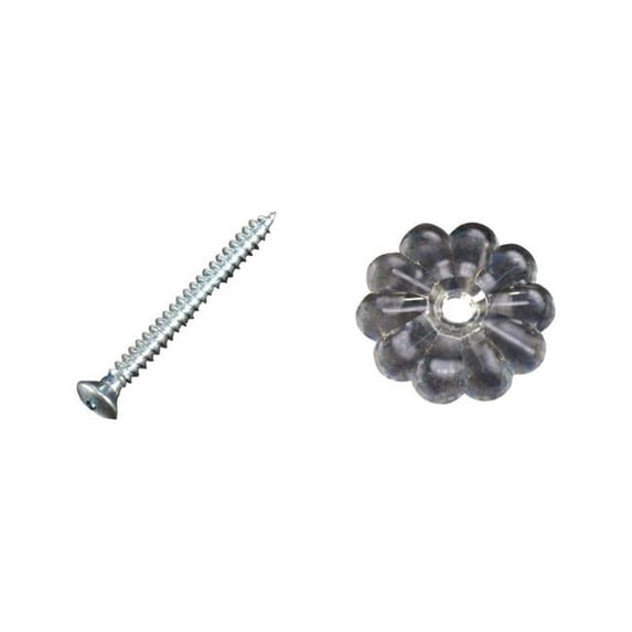 D-140B Rosette Button BG24 Clear