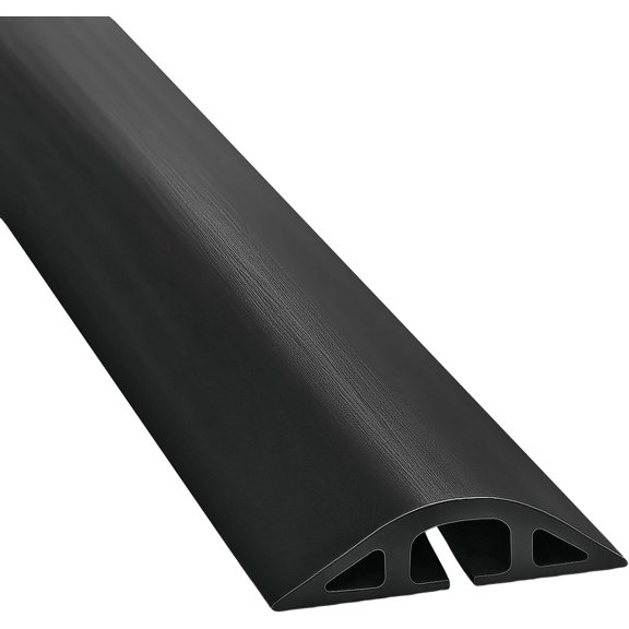 D-2 Rubber Duct Cord Cover - 30 Inch (2.5 Feet) Black Floor Cable r