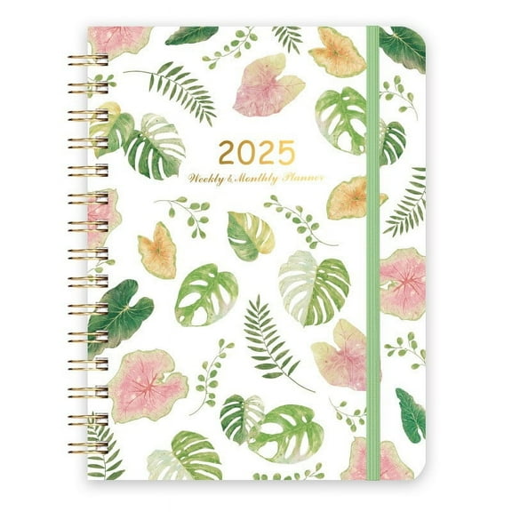 D 2025 English Schedule A5 Plan Book With Separating Pages Coil Notebook Planning Journal Paper Material Style D