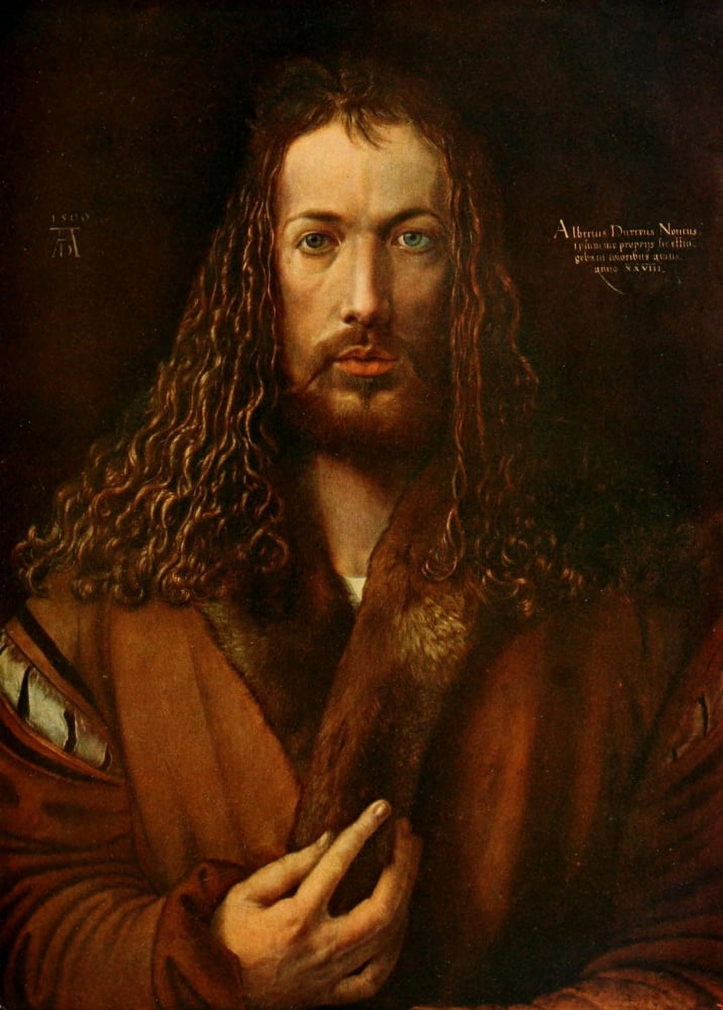 DÔø?rer 1910 Self-portrait Canvas Art - Albrecht DÔø?rer (24 x 36)
