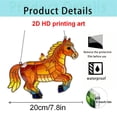thumbnail image 1 of D 2D Acrylic Horse Suncatcher For Indoor Outdoor Decoration Window Decor With Chain, Stained Glass Style Hanging Ornament 20Cm, 1 of 5