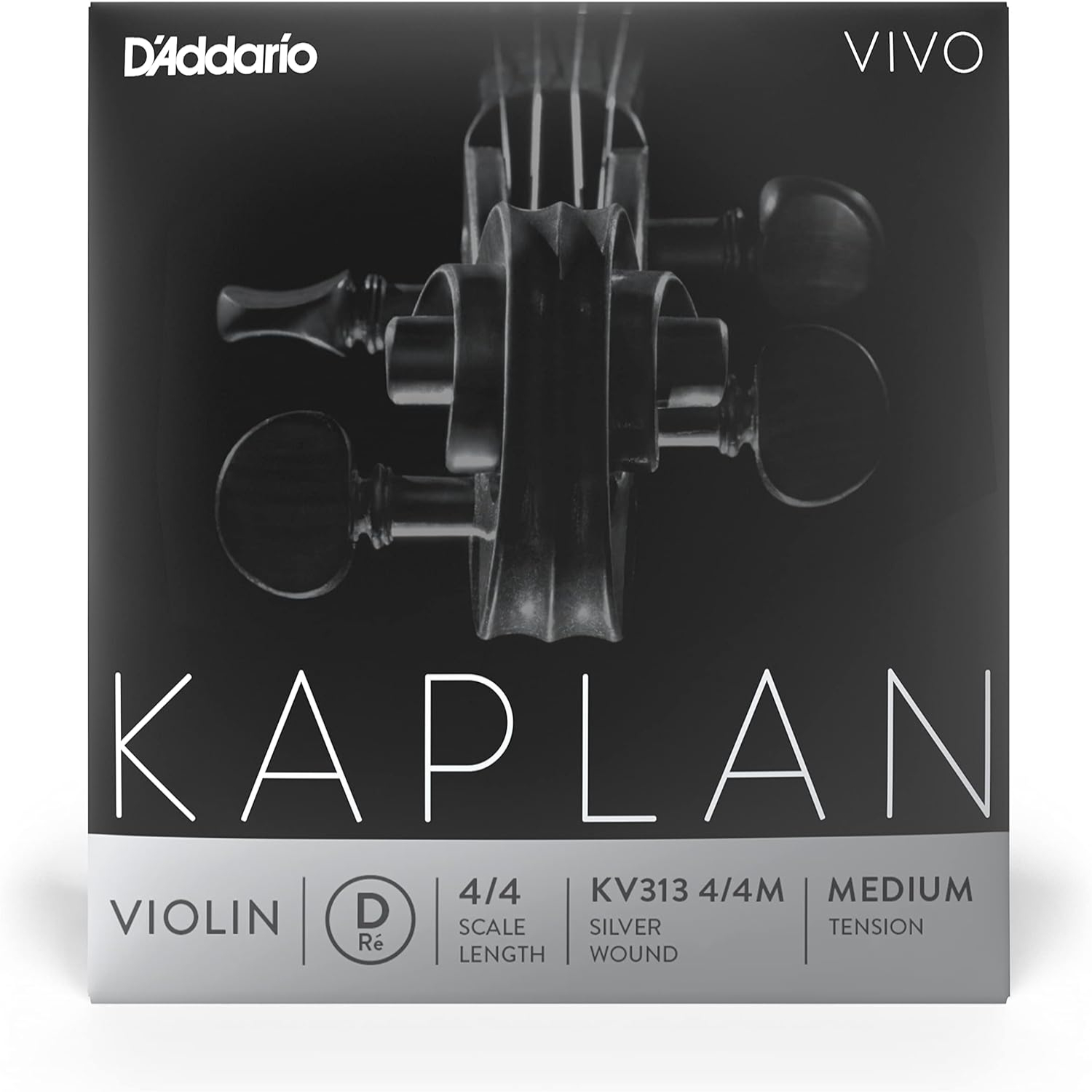 D'Addario Kaplan Vivo Violin Strings Full Set KV310 4/4M Violin