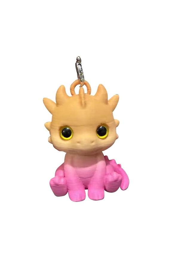 D 3D Printed Dragon Figurine Cute Gradient Desktop Ornament Multipurpose Keychain Pendant Safe Durable For Bedroom Office Shelf Indoor Home Decoration Holiday Gift