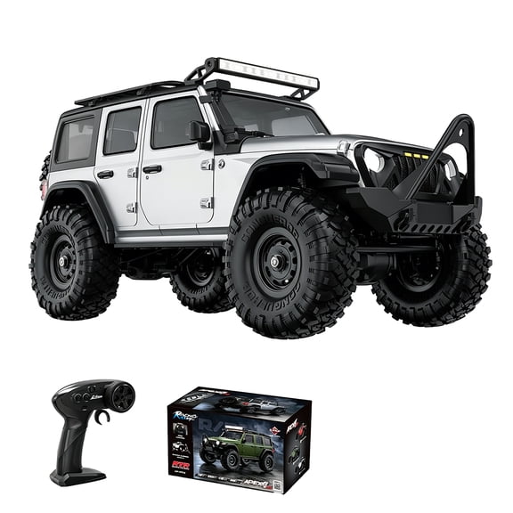 D-54 1/16 Scale RC Rock Crawler, 2.4G 4WD Full Proportional Off-Road Remote Control Car with Metal Gear Servo, Multi-Mode Lighting System & High-Strength Transmission for Teens & Adults - RTR