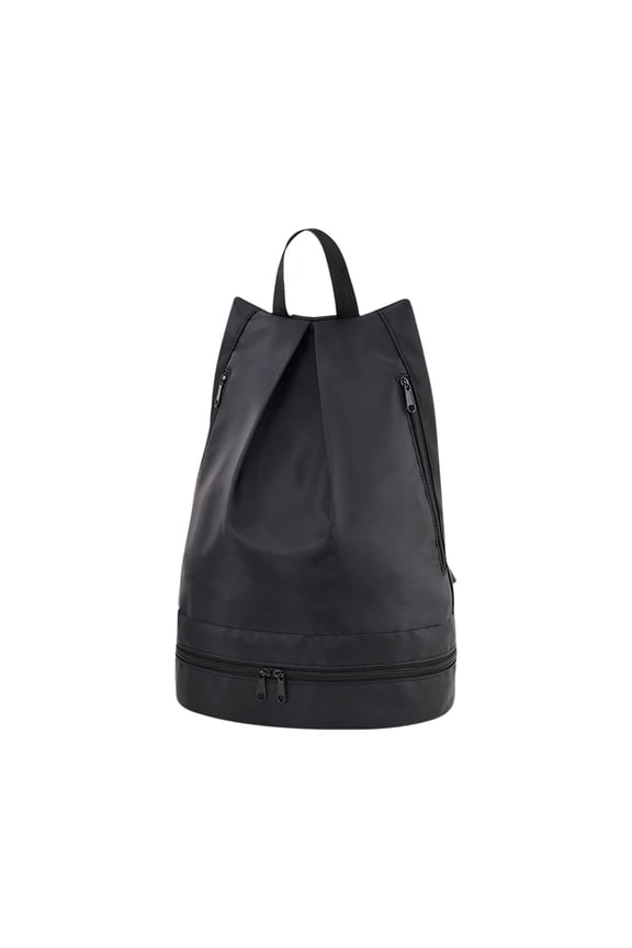 D-592 Black Dry Wet Separation Backpack For Swimming Gym Beach With Shoe Compartment Performance Gear