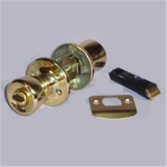 D-600B Mobile Home Brass Priv Lockset