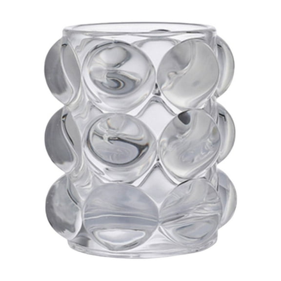 D-646 Clear Glass Makeup Brush Holder Cosmetic Organizer Storage Jar For Eyebrow Pencils Lipsticks Beauty Tools Desktop Decor 9.5X5.5Cm